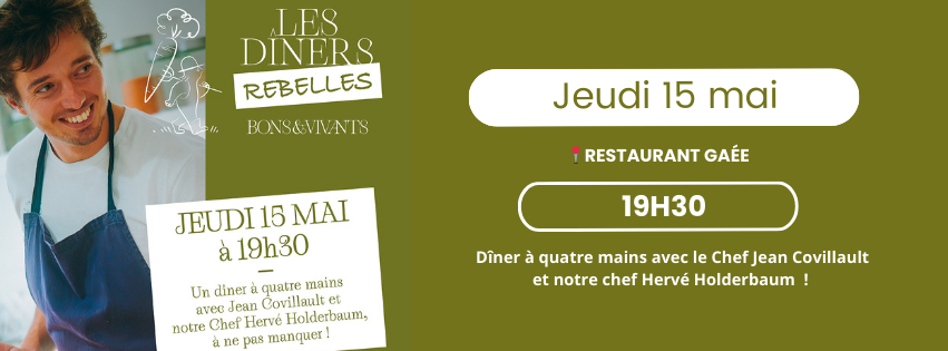Le Mercure La Rochelle Vieux-Port vous invite à un dîner rebelle au Gaée, le 15 mai à 19h30