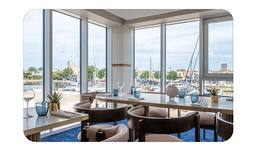 Vue sur La Rochelle depuis le restaurant