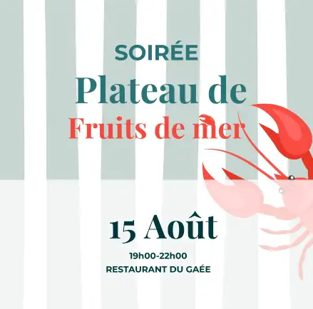 Soirée fruits de mer au restaurant Gaée