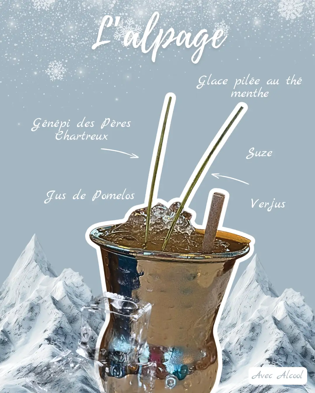 Cocktail l'Alpage Bar du Gaée