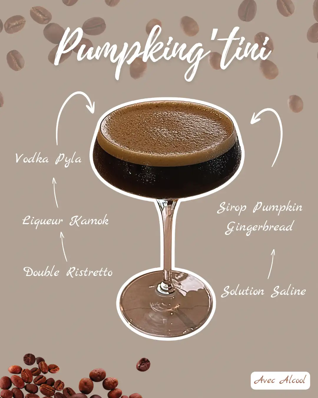 Cocktail dua bar du Gaée Pumpking Tini