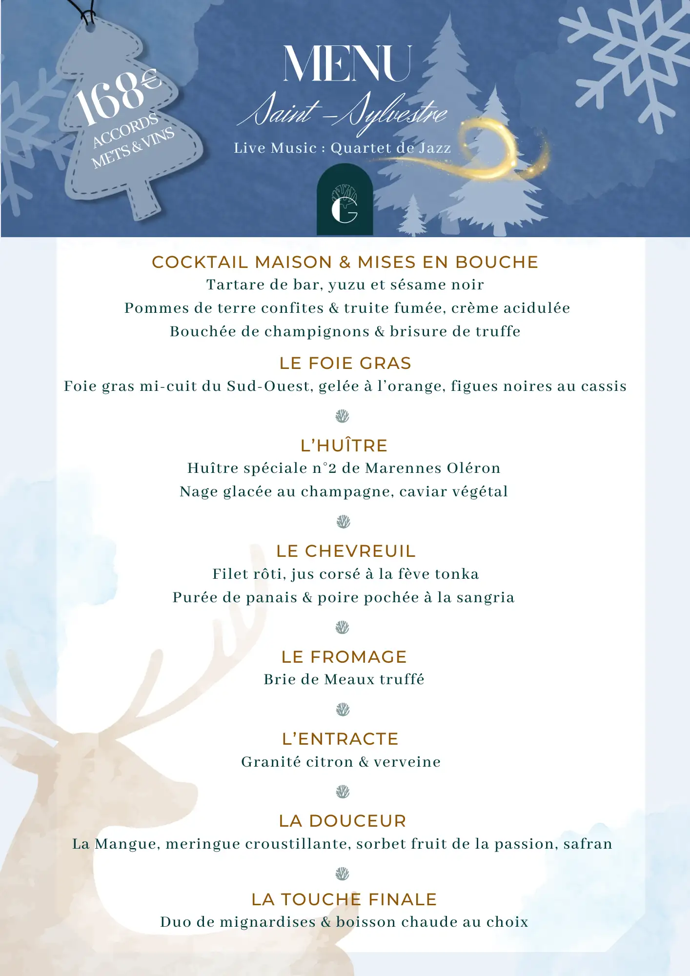 Menu Saint-Sylvestre Adulte
