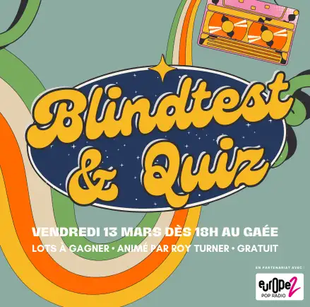 Soirée Blindtest & Quiz 13 mars à la Rochelle