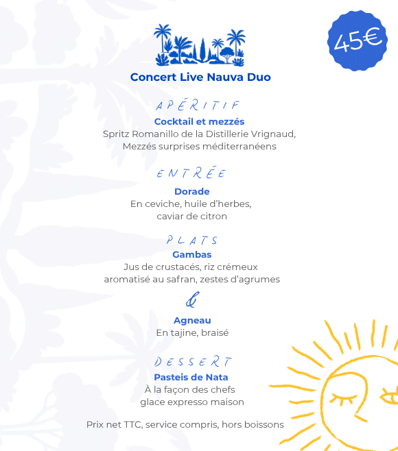 Menu soirée Méditerranéenne