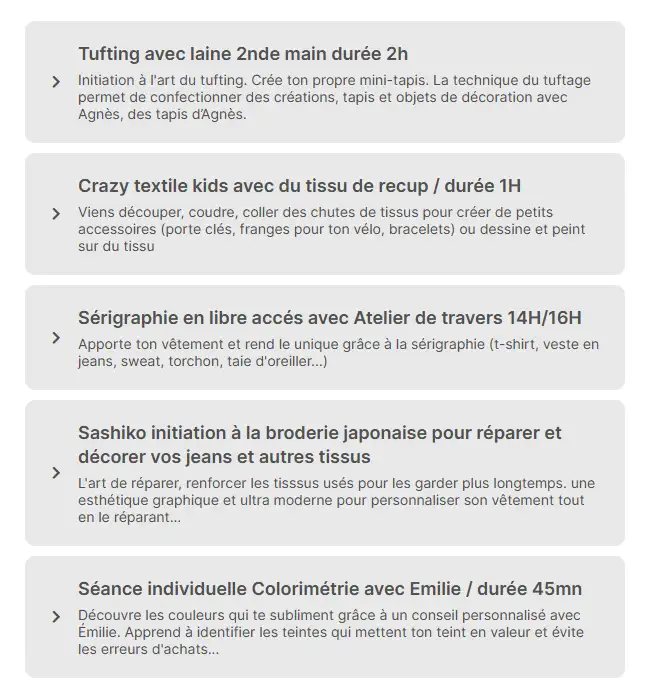 Ateliers rien de neuf