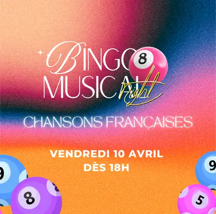 Bingo & Tubes Français à La Rochelle – La grande soirée pour chanter et danser le 10 avril