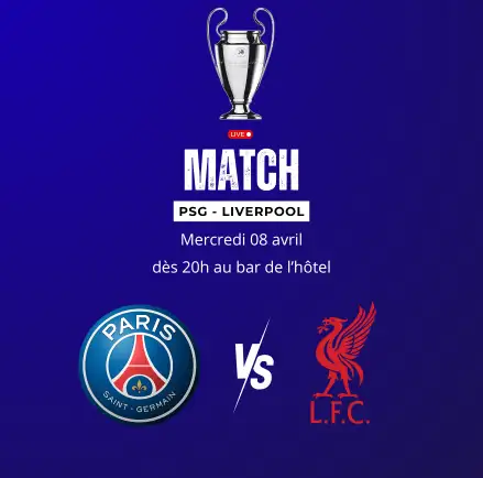 Où regarder le match du PSG Liverpool le 08 avril 2026 à La Rochelle ?